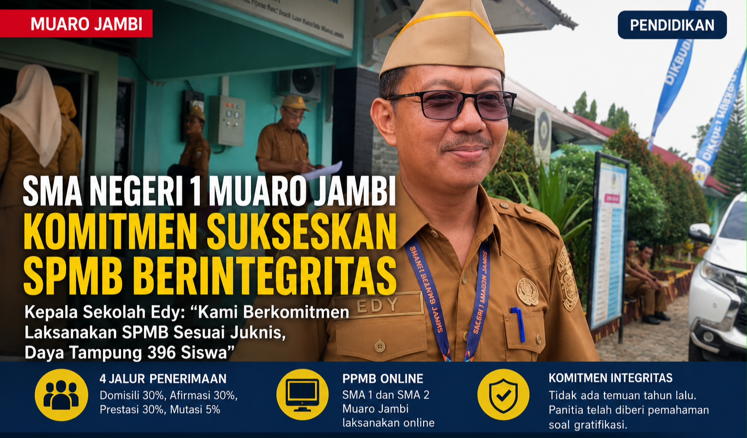 SMA Negeri 1 Muaro Jambi Komitmen Sukseskan SPMB Berintegritas, Demi pendidikan berkualitas 