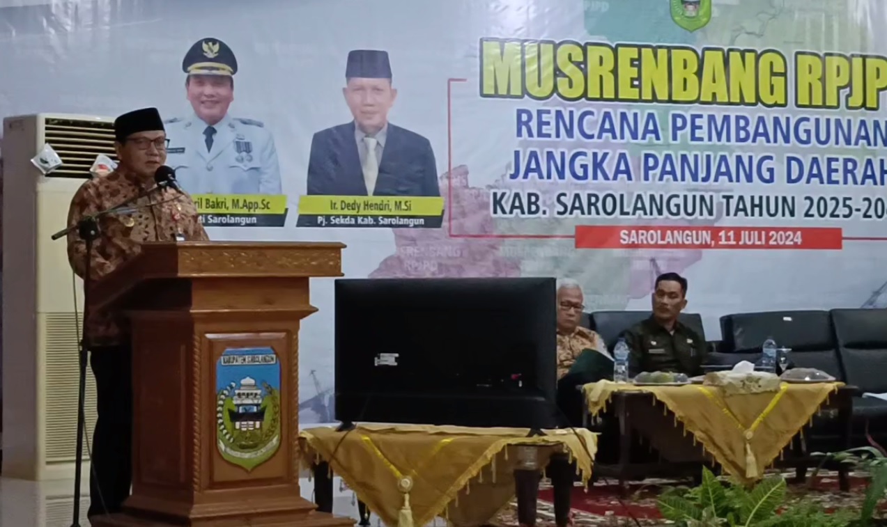 RPJPD 2025-2045, Pemkab Sarolangun Fokus Infrastruktur, Pertanian dan Pariwisata