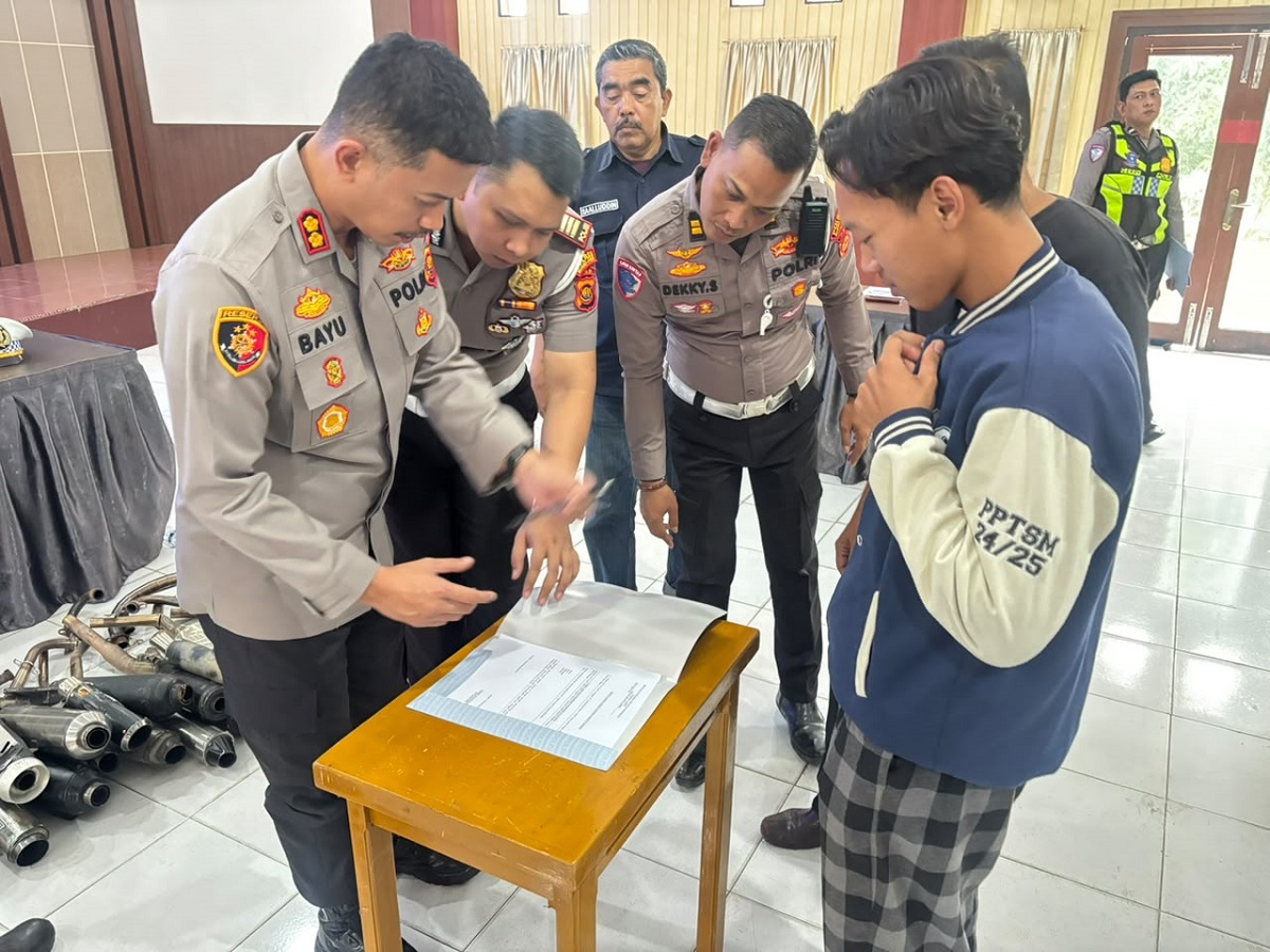 Muaro Jambi Zero Knalpot Brong, 50 Pelanggar Dipanggil Polisi dan Diminta Bikin Janji