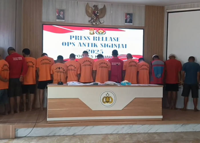 Operasi Antik Siginjai 2025, Polres Kerinci Ringkus 21 Tersangka Narkotika