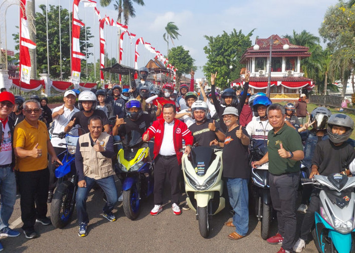 Gubernur Al Haris Lepas Peserta Sunmori yang Diikuti Ribuan Rider Jambi Dalam Kemeriahan HUT RI Ke 78