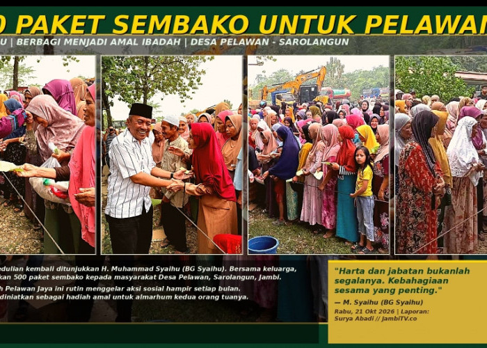 M. Syaihu Bagikan 500 Paket Sembako untuk Masyarakat, Berharap Jadi Amal Ibadah Untuk Mendiang Orang Tua