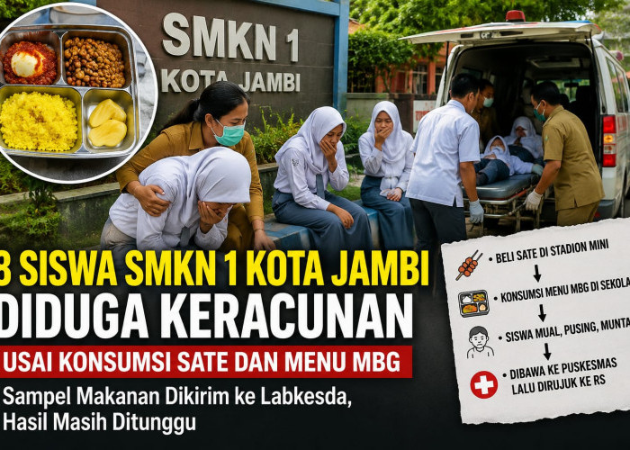 Delapan Siswa SMKN 1 Kota Jambi Diduga Keracunan Usai Konsumsi Sate dan Menu MBG