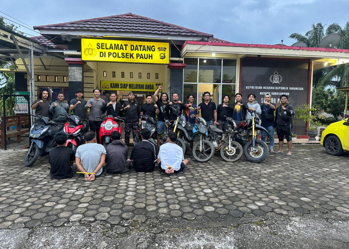 Empat Pelaku Curanmor di bekuk, 8 Motor Di Duga Hasil Curian Di Amankan