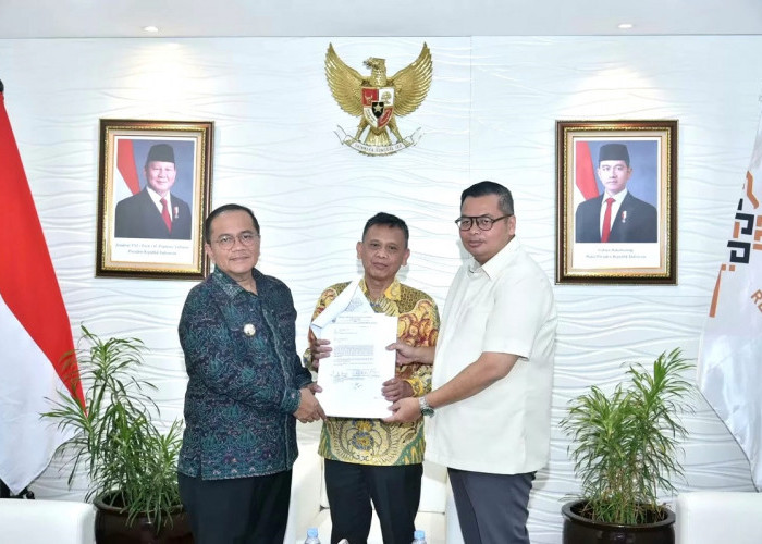 Masalah Zona Merah, Wali Kota Maulana Bersama Kemas Faried Serahkan Surat Permohonan ke Presiden