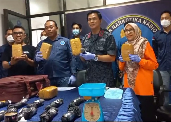 BNN Kota Jambi Ringkus Dua Kurir Narkoba, Amankan 8 Kg Ganja Asal Aceh