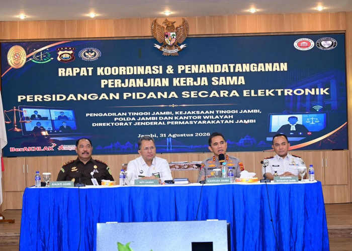Polda Jambi Perkuat Sinergi Aparat Penegak Hukum melalui Persidangan Pidana Secara Elektronik