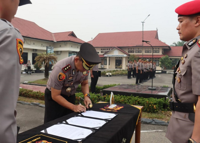 Kapolres Tebo Pimpin Sertijab Kasat Reskrim dan Kapolsek Muara Tabir, Pastikan Pelayanan Kepolisian Berjalan O