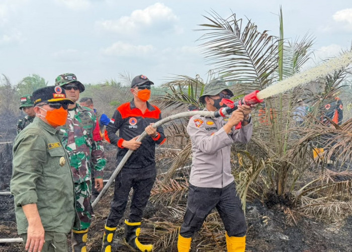 Kapolda Jambi Pastikan Penanganan Karhutla di Sungai Gelam Terus Dilakukan