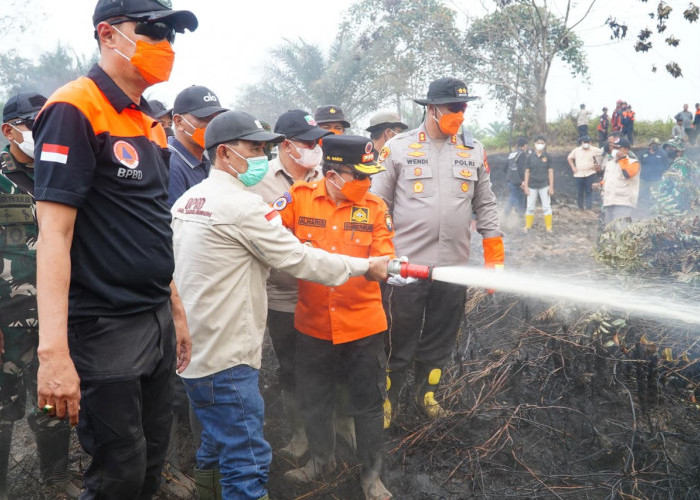 Gubernur Al Haris Turun Langsung Tangani Karhutla di Air hitam Sarolangun