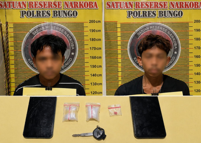 Satresnarkoba Polres Bungo Amankan Dua Terduga Pelaku Narkotika di Tanah Sepenggal