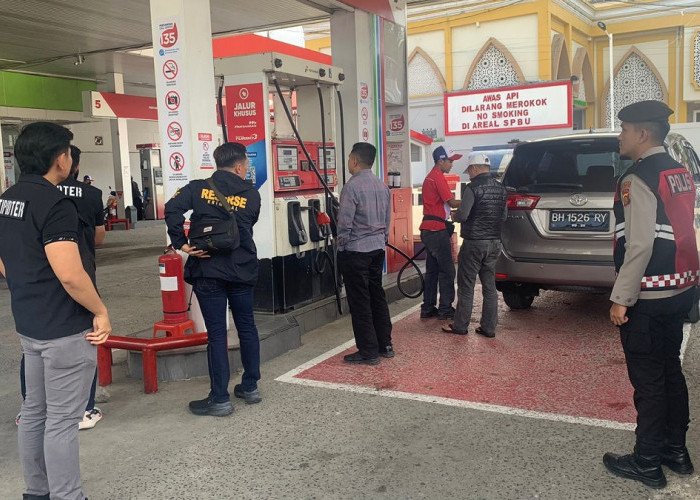 Polres Kerinci Laksanakan Penertiban Kendaraan Modifikasi Di SPBU