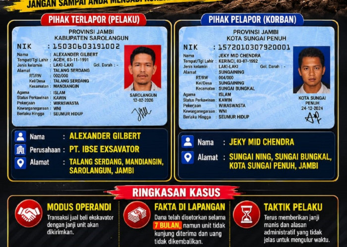 Dugaan Penipuan Jual Beli Alat Berat: Korban Tempuh Jalur Hukum Pasca 7 Bulan Penantian