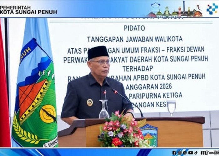 Wawako Azhar Sampaikan Jawaban Pemkot atas Pandangan Fraksi DPRD soal APBD-P 2026