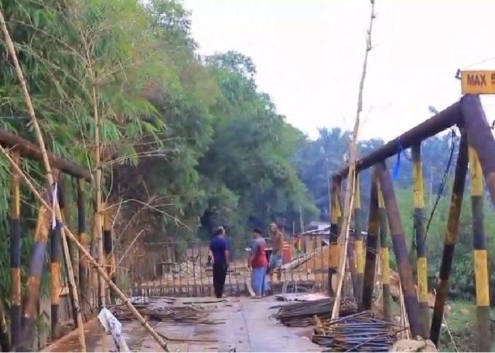 Sempat Viral, Ketua DPRD Sidak Pembangunan Jembatan Kebon Sembilan