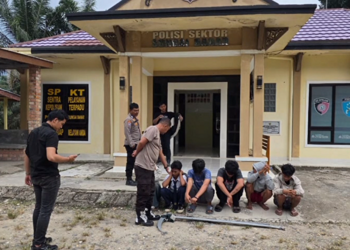 Polsek Sungai Bahar Amankan 7 Remaja Bersenjata Tajam, Diduga Gengster Pelajar
