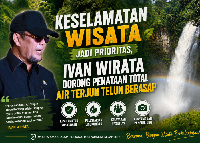 Keselamatan Wisata Jadi Prioritas, Ivan Wirata Dorong Penataan Total Air Terjun Telun Berasap 