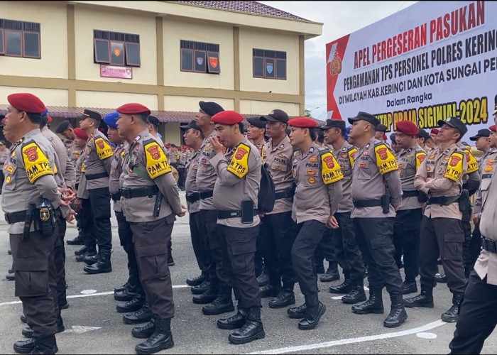 150 Personel Dikerahkan Untuk Pengamanan TPS PSU Di 3 Kecamatan di Sungai Penuh