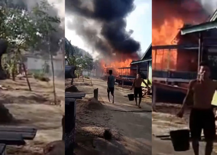 Kebakaran di Kumpeh, 2 Rumah Warga di Rondang Habis Terbakar Akibat Korsleting Listrik