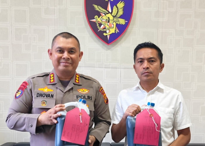 BBM Ilegal 6.818 Liter Digagalkan di Sungai Batanghari, Dua Tersangka Ditangkap Baharkam Polri dan Ditpolairud
