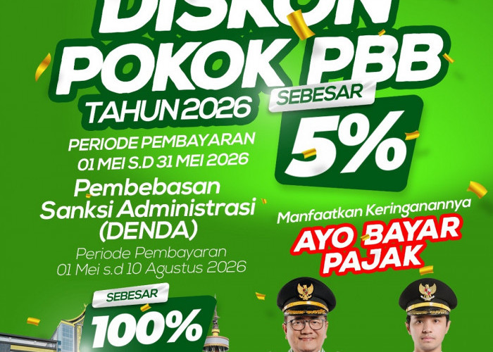 HUT Kota Jambi dan Hari Jadi Tanah Pilih Pusako Betuah 2026, Pemkot Jambi Beri Diskon PBB dan Pembebasan Denda