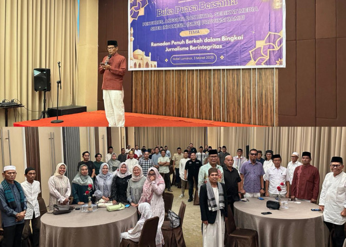 SMSI Jambi Bukber Undang yang Bawa Senyum Saja, Kata Ketua Mukhtadi Putranusa Anggaran Lagi Puasa