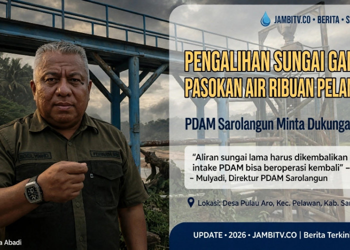Pengalihan Sungai Ganggu Pasokan Air Ribuan Pelanggan, PDAM Sarolangun Minta Dukungan DPRD