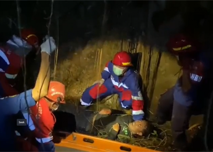 Geger! Grap Terjatuh Ke Dalam Drainase Setinggi 6 Meter