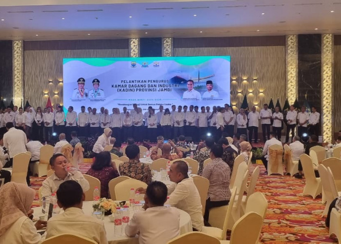 Anindya Bakrie Kukuhkan Pengurus Kadin Jambi 2024–2029, Dorong Pembangunan Pelabuhan