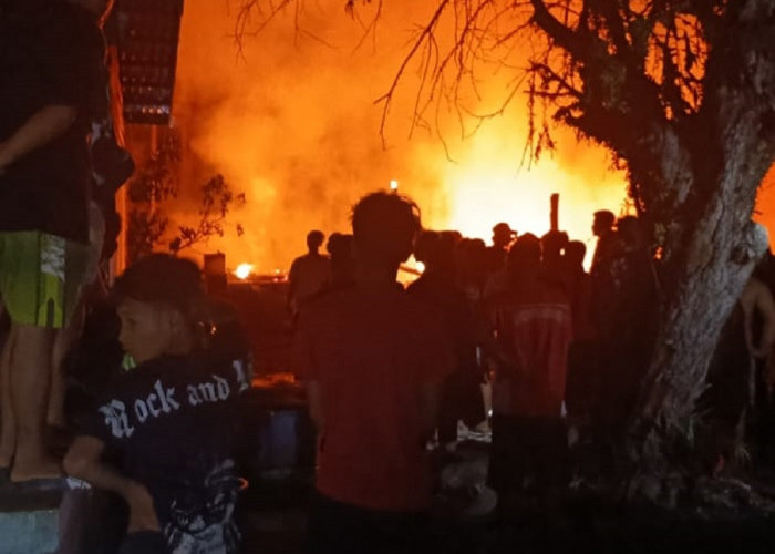 Kebakaran Hebat di Muaro Jambi, 2 Rumah Warga Dilalap Api