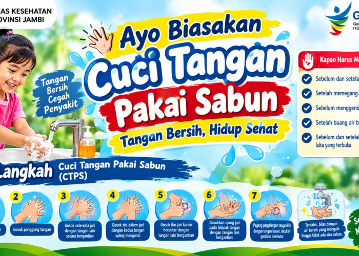 Dinas Kesehatan Jambi Ajak Masyarakat Biasakan Cuci Tangan Pakai Sabun