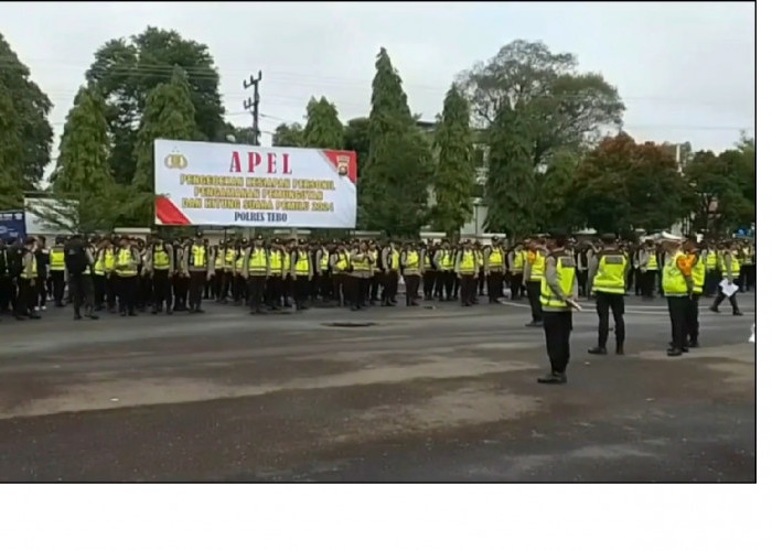 Polres Tebo Kerahkan Ratusan Personil, Dibackup Polda Jambi untuk Amankan Pemungutan Suara Pilkada