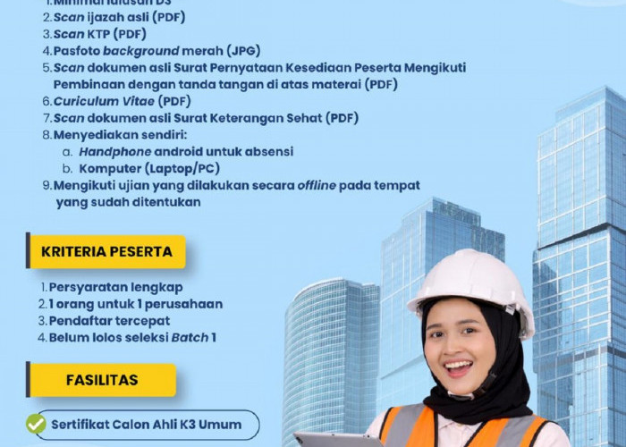 Siap-siap! Kemnaker Buka Lagi Pembinaan K3 Gratis untuk 2.100 Peserta