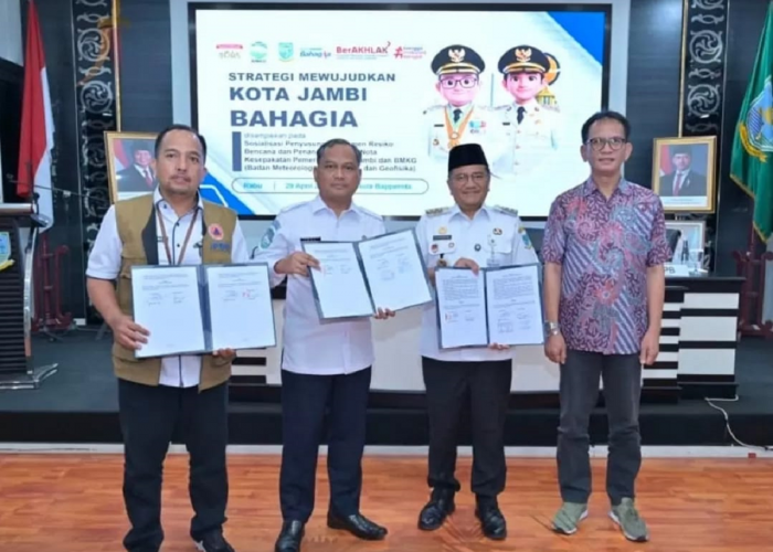 Pemkot Jambi Tandatangani Nota Kesepakatan dengan BMKG, Perkuat Penanganan dan Penanggulangan Bencana