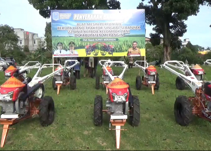 Bupati Merangin Distribusikan 22 Handtraktor untuk Tingkatkan Produktivitas Petani