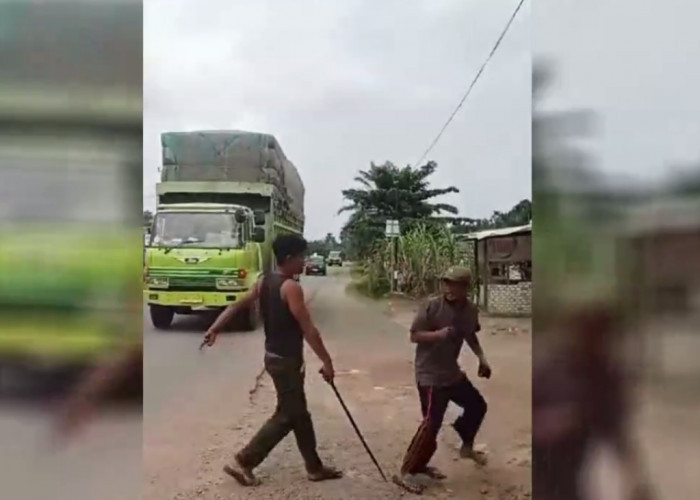 Pria Yang Viral Mengancam dan Kejar Warga Pakai Tojok Sawit di Mersam Ditangkap Polisi 