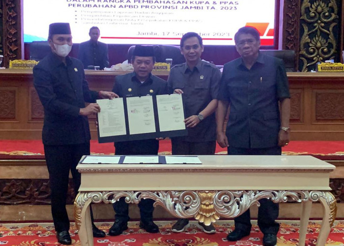 DPRD Provinsi Jambi Sepakati KUPA dan PPAS Perubahan APBD Provinsi Jambi tahun Anggaran 2023