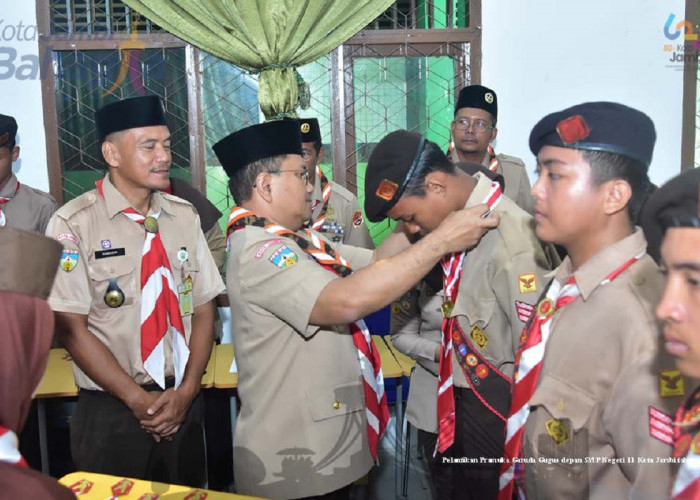 Lantik Pramuka Garuda, Wali Kota Jambi Tekankan Pembentukan Karakter Yang Kuat Dan Berkelanjutan
