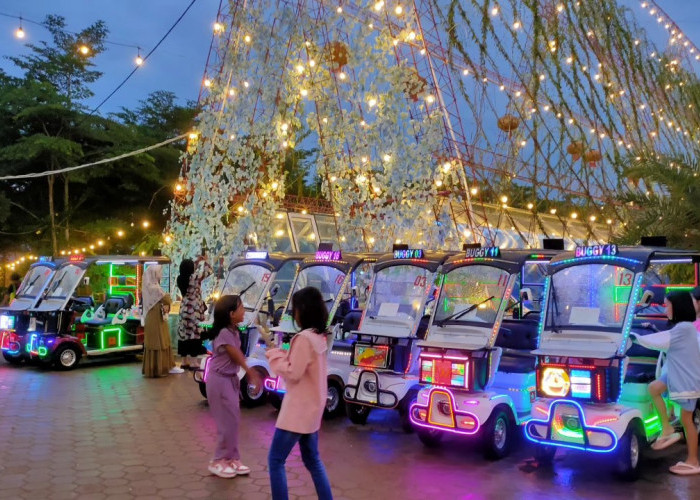 Wisata Malam Pinggir Kota, Indahnya Taman Jambi Paradise Jadi Pilihan Liburan Wisata 