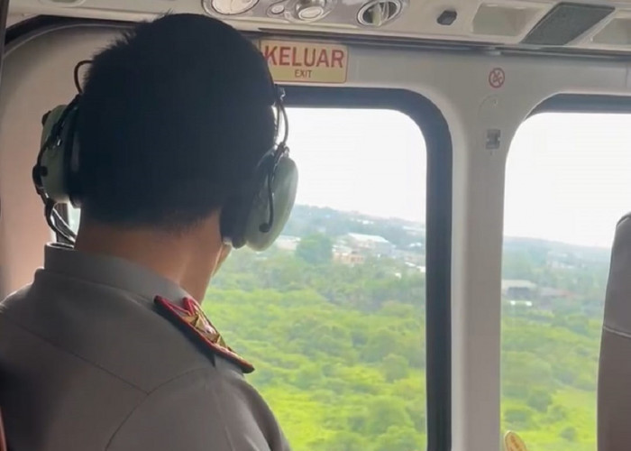 Kapolda Jambi Patroli Udara Pantau Titik Rawan Karhutla di Wilayah Provinsi Jambi