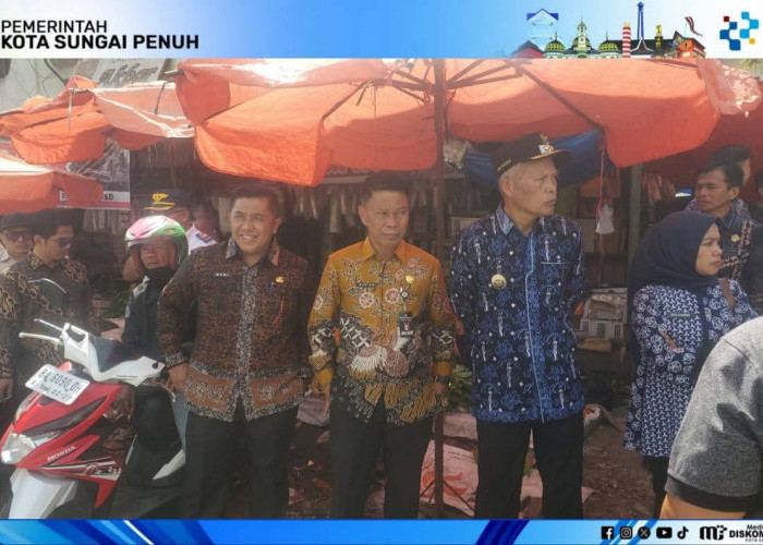Penataan Pasar Tanjung Bajure Kian Intensif, Wawako Azhar - Sekda Alpian Turun Langsung