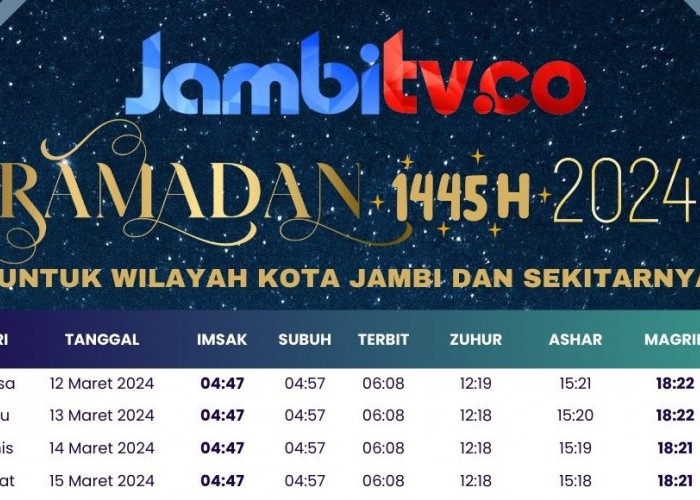 Jadwal Imsakiyah Kota Jambi Tahun 2024, Ramadhan 1445H Berdasarkan Pengumuman Kemenag RI