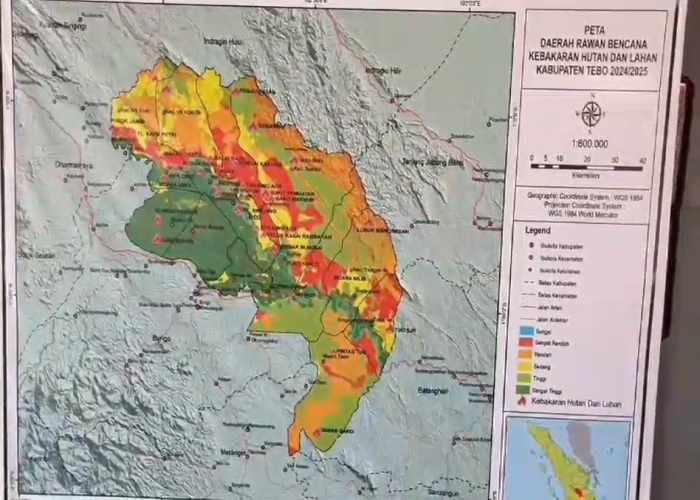 Belasan Titik Hotspot Terpantau, Curah Hujan di Kabupaten Tebo Cenderung Minim