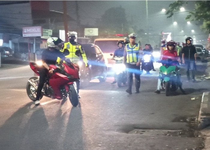 Terjaring Razia knalpot brong, Motor Ditahan 14 Hari