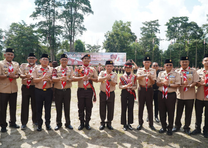 Gubernur al haris hadiri dan resmi buka Jambore Daerah Pramuka Jambi