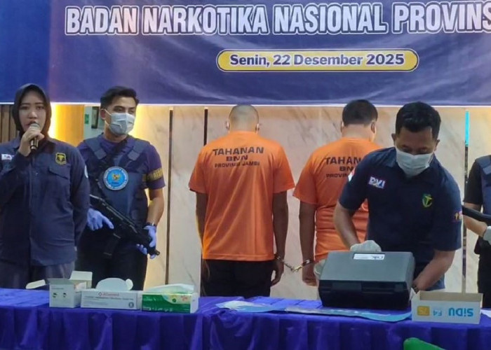 BNNP Jambi Tangkap 2 Bandar Sabu Jaringan Medan