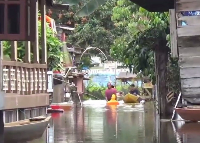 Banjir di Kota Jambi Sudah Mulai Berangsur Surut, Puluhan Rumah Masih Terendam