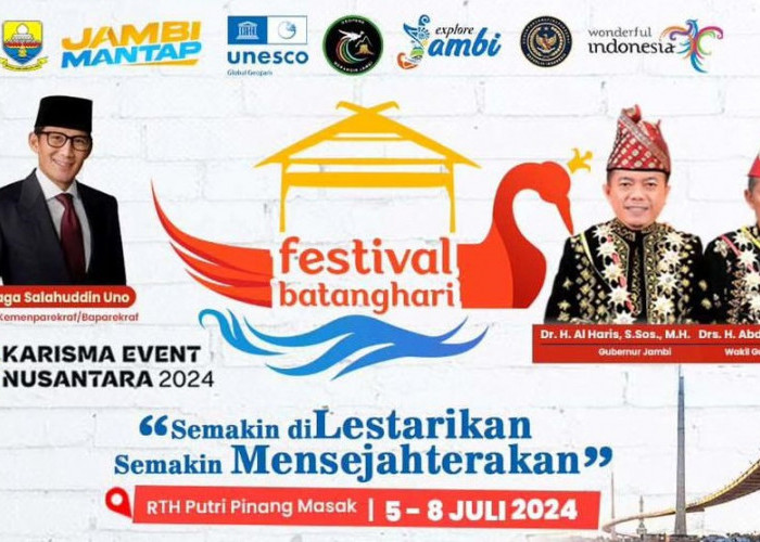 Ayo Ramaikan !!! Festival Batanghari Digelar 5-8 Juli 2024, Ada Parade Kapal Hias Hingga Parade Karya Kreatif 