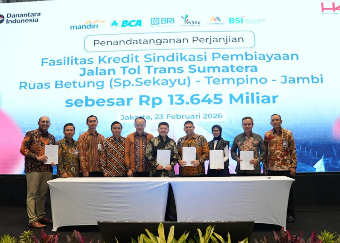 Hutama Karya Tandatangani Perjanjian Fasilitas Kredit dari Sindikasi Perbankan untuk Pembiayaan Ruas Jalan Tol