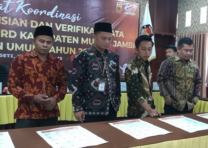 KPU Tetapkan  466 Caleg Muaro Jambi di Pemilu  2024 Mendatang 